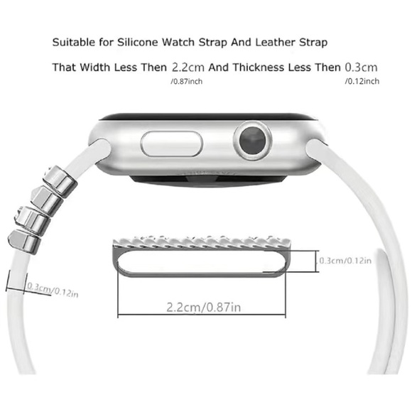 Silver Minnie Mouse inspired iWatch band charms - Picture 4 of 5